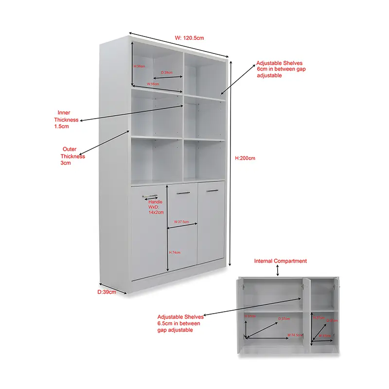 Low-key solid color home office filing cabinet filing cabinet bookcase combination data filing cabinet