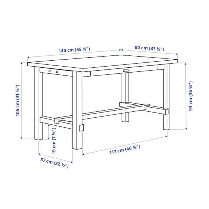 Nordic dining table household modern simple imitation solid wood dining table