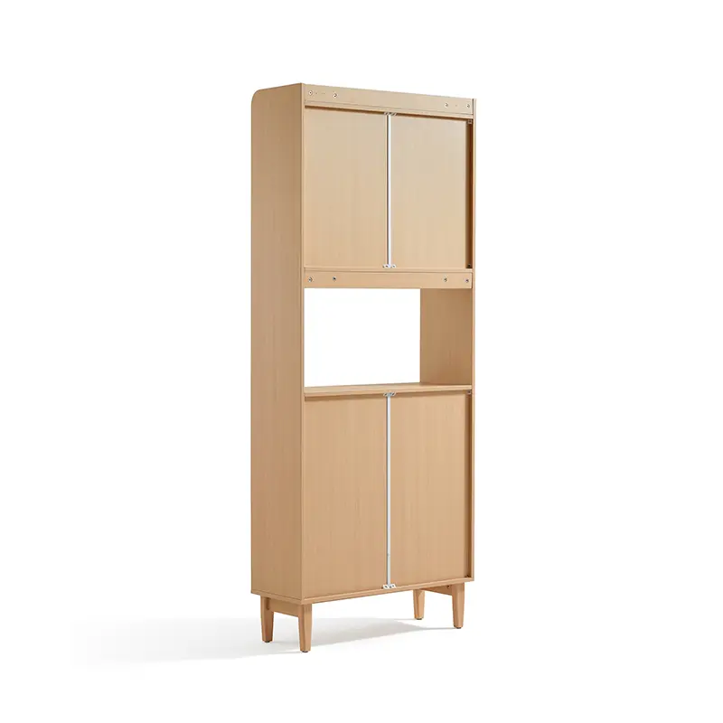 Sideboard cabinets integrated wall racks Dining cabinets modern simple and luxurious double-layer multifunctional lockers storage cabinets (NaturalWhite)