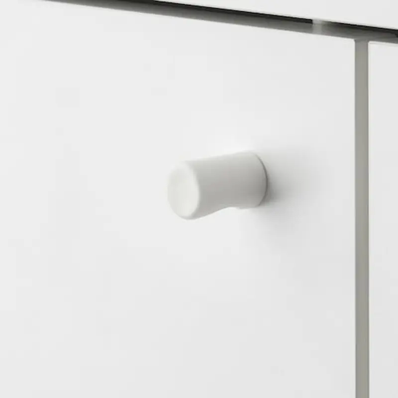 White simple five-storey double-door shoe cabinet