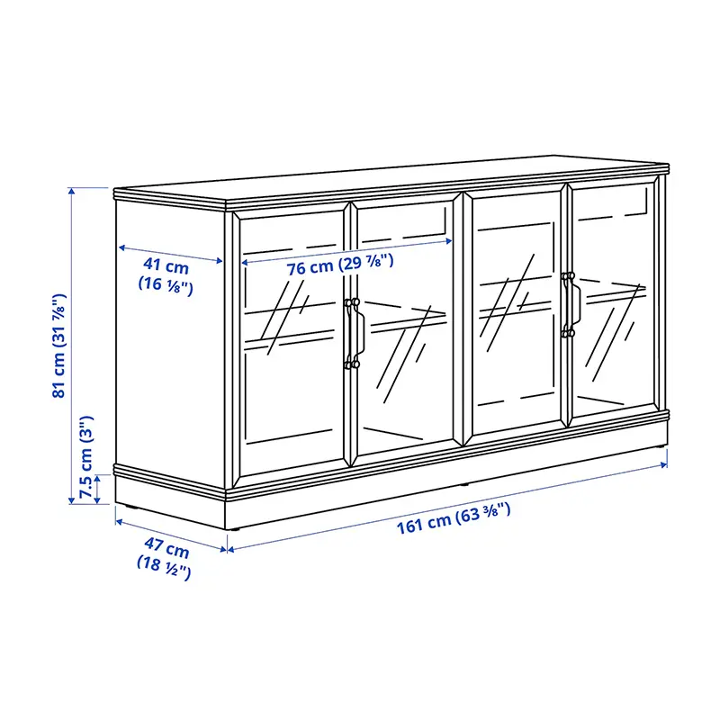 Nordic imitation solid wood double-door black wood grain sideboard modern minimalist tea cabinet multifunctional locker